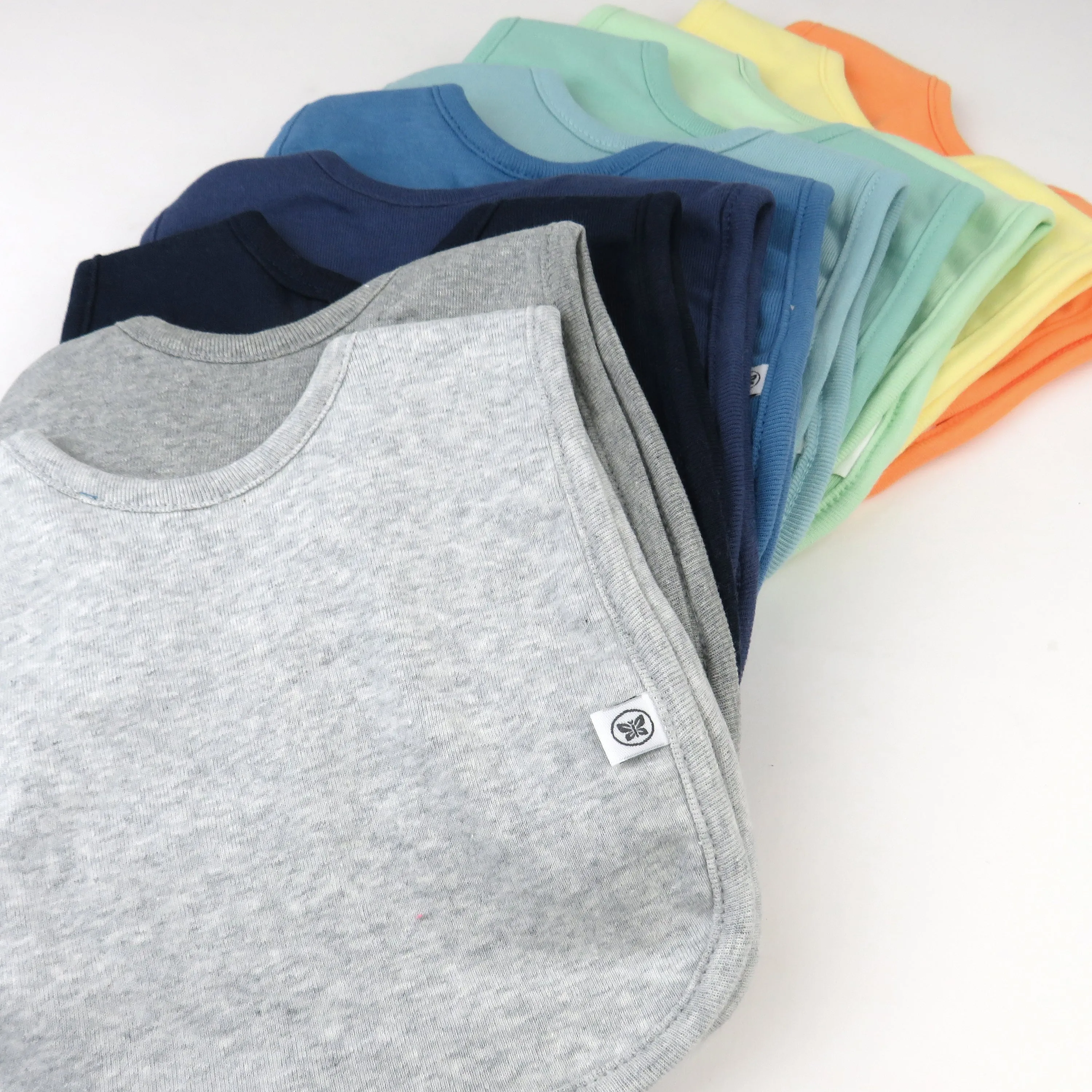 10-Pack Organic Cotton 4 in 1 Reversible Bibs