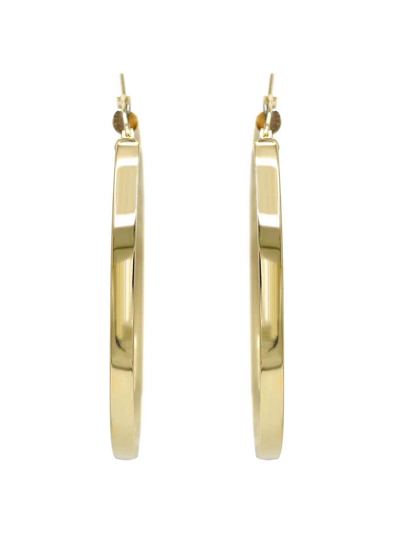 10K Womens Gold Hoop Earrings | Customizable Size