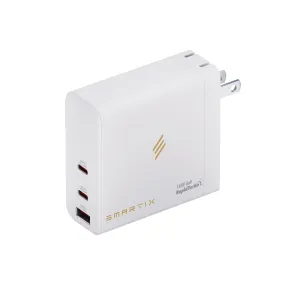 140W GaN International Travel Adapter - 1x 140W PD USB-C , 1x100W PD USB-C, 1x30W QC, USB-C 3.0 PD