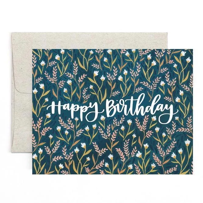 1Canoe2: Floral Birthday Card