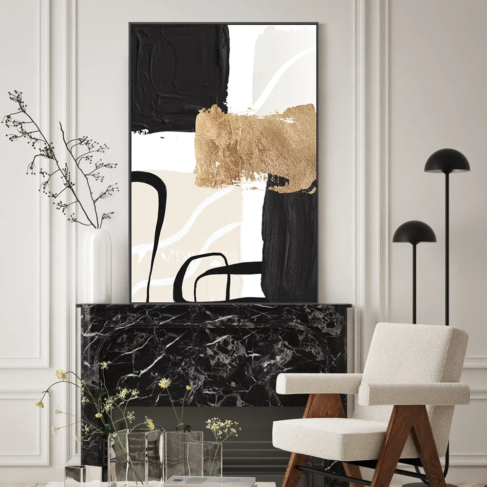 Abstract Black And Gold, Style B , By Sally Ann Moss
