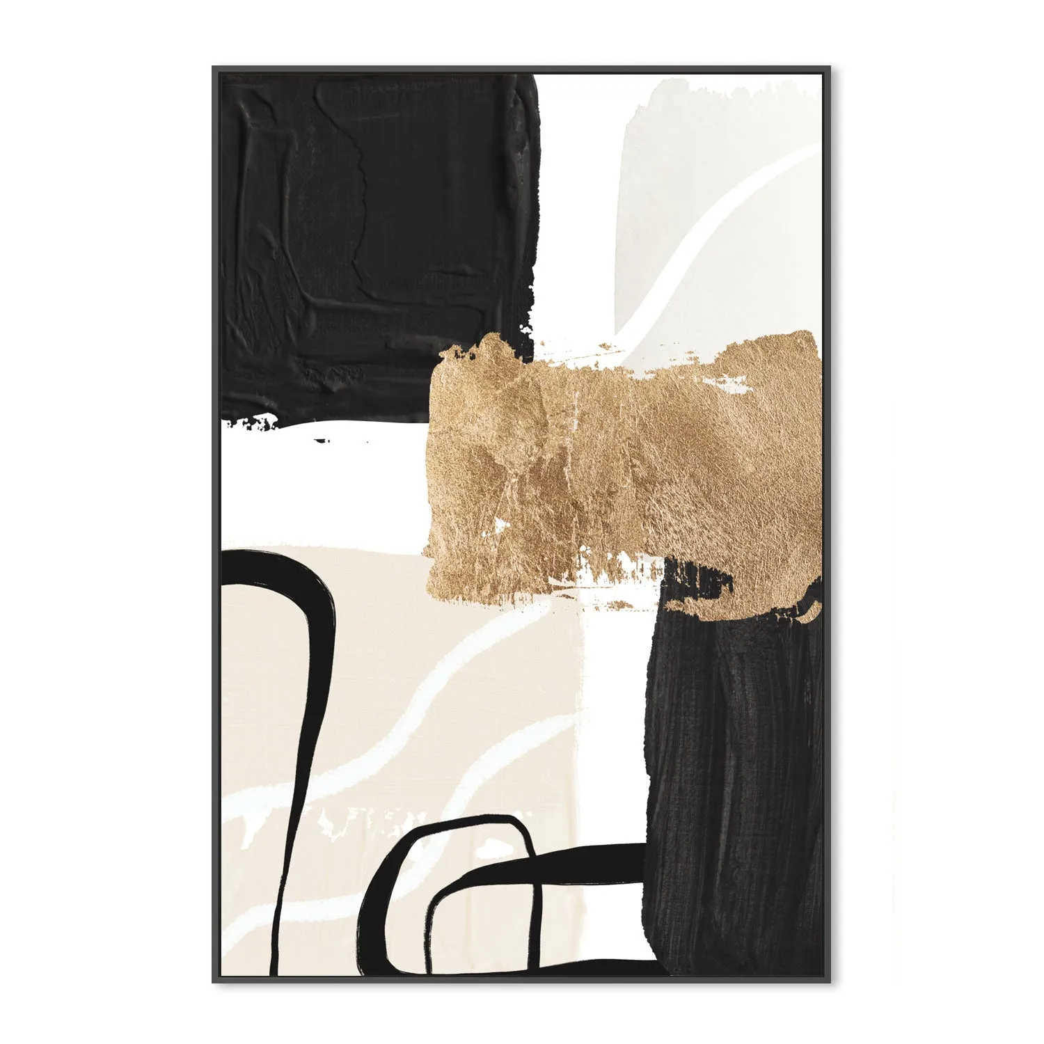 Abstract Black And Gold, Style B , By Sally Ann Moss