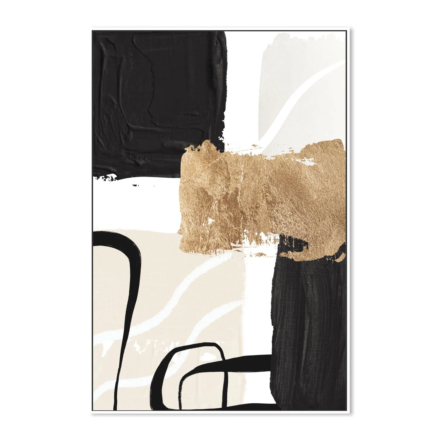 Abstract Black And Gold, Style B , By Sally Ann Moss