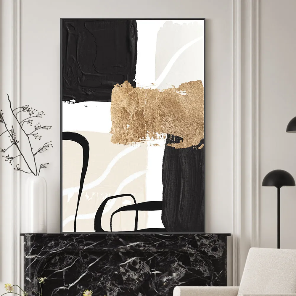Abstract Black And Gold, Style B , By Sally Ann Moss