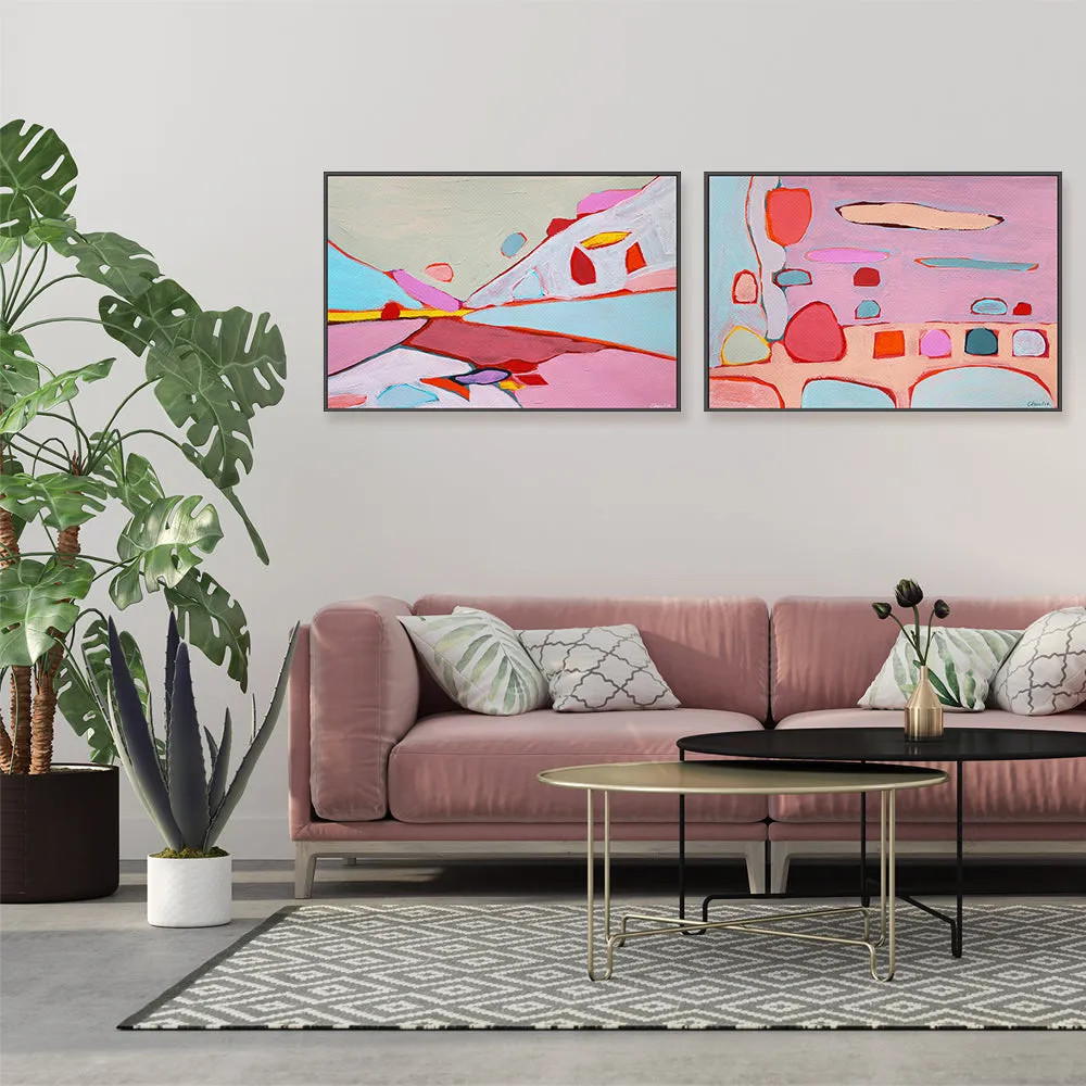 ABSTRACT LANDSCAPE, SET OF 2 , By Moments By Charlie