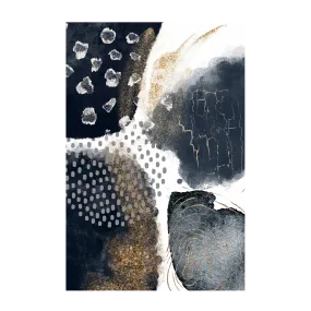 Abstract Navy And Gold, Style C , By Sally Ann Moss