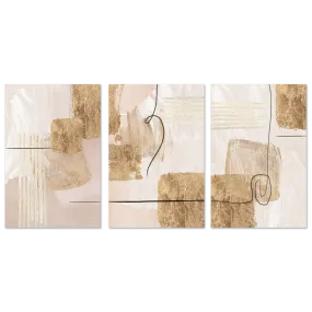 Aesthetic Gold, Style A, B & C, Set Of 3 , By Sally Ann Moss