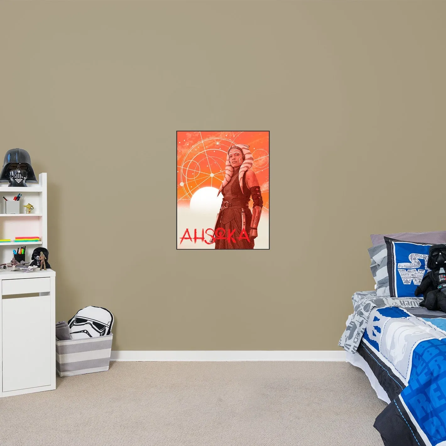 Ahsoka: Ahsoka Tano Brush Lettering Poster        - Officially Licensed Star Wars Removable     Adhesive Decal