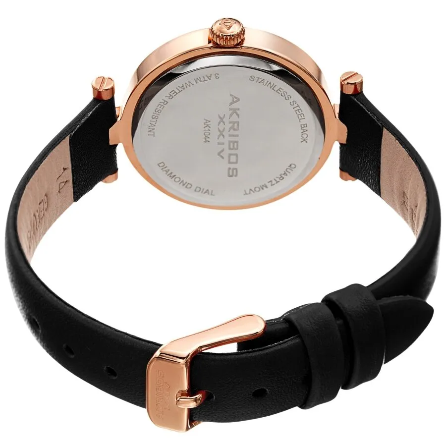 Akribos Xxiv Quartz Black Dial Ladies Watch AK1044BKR