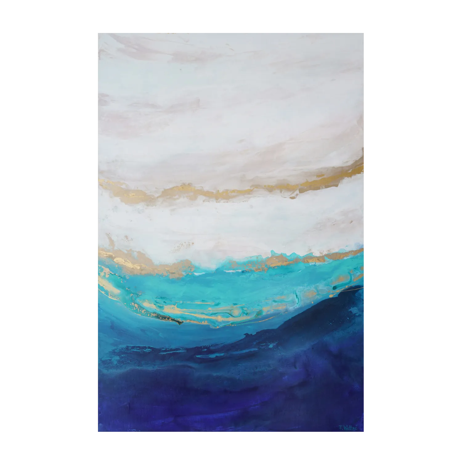 Aquamarine Happiness , By Françoise Wattré