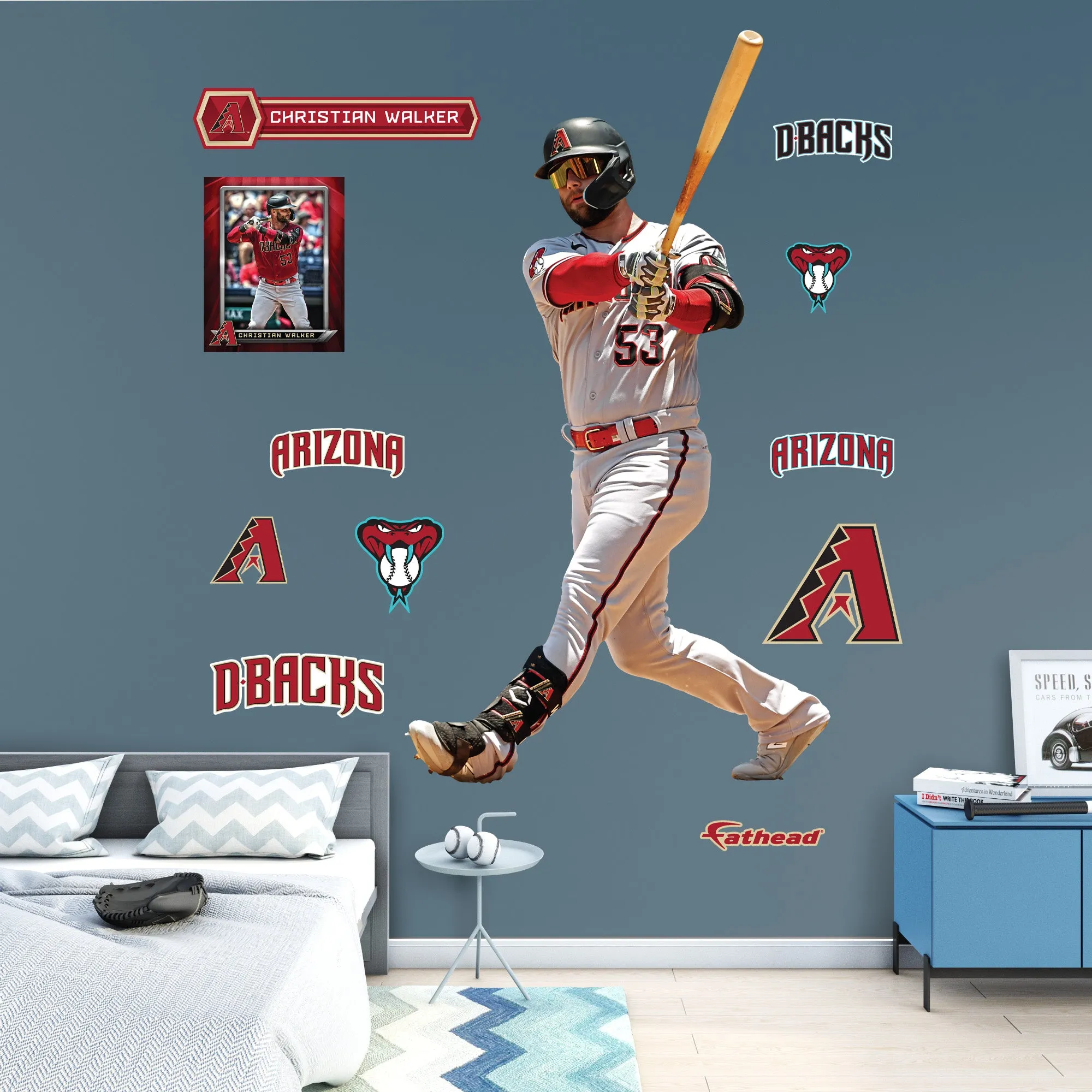 Arizona Diamondbacks: Christian Walker         - Officially Licensed MLB Removable     Adhesive Decal