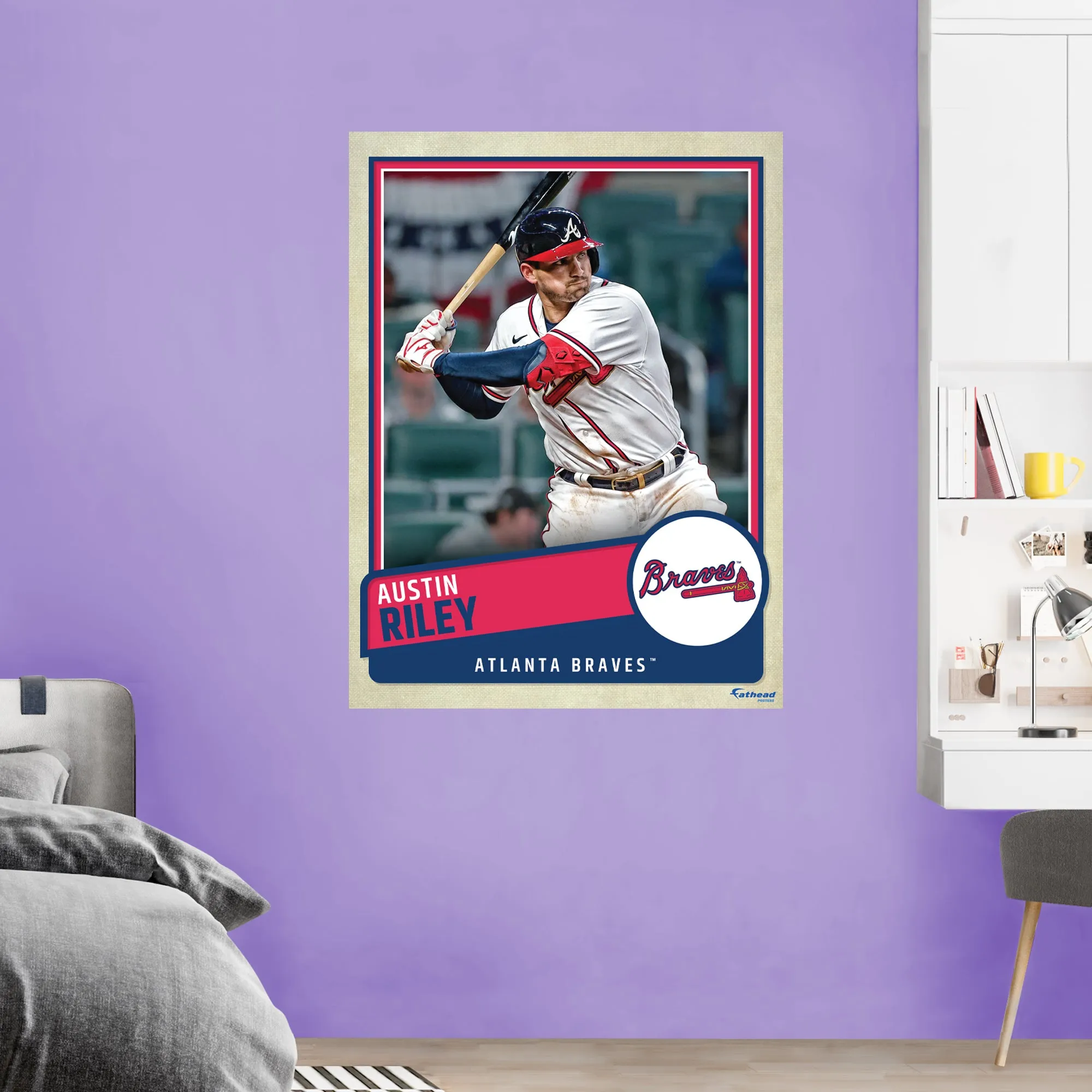 Atlanta Braves: Austin Riley  Poster        - Officially Licensed MLB Removable     Adhesive Decal