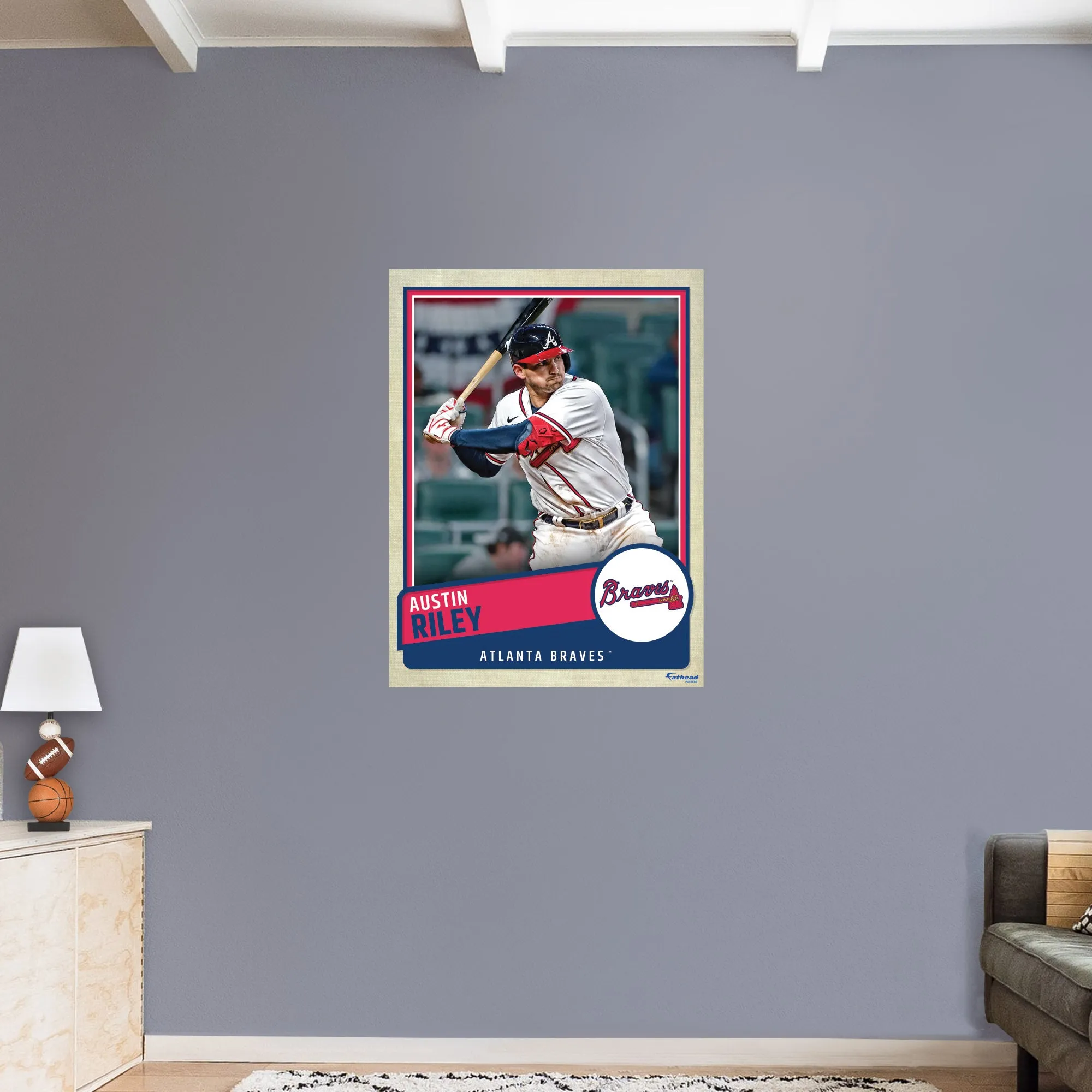 Atlanta Braves: Austin Riley  Poster        - Officially Licensed MLB Removable     Adhesive Decal