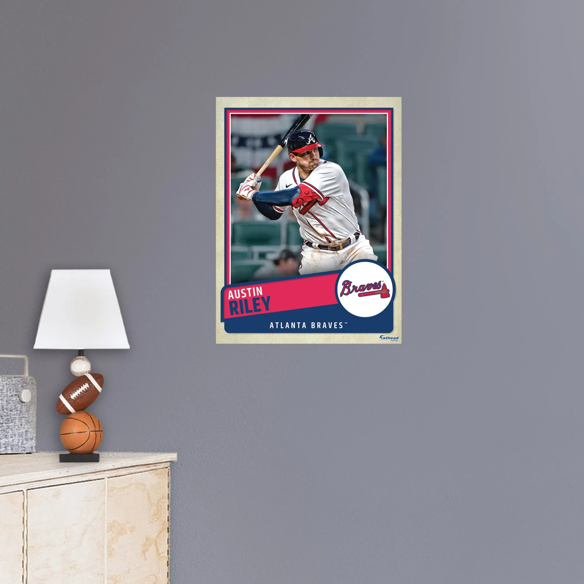Atlanta Braves: Austin Riley  Poster        - Officially Licensed MLB Removable     Adhesive Decal