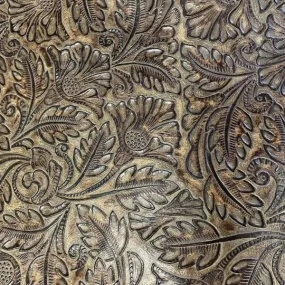 Autumn Beige & Brown Embossed Leather
