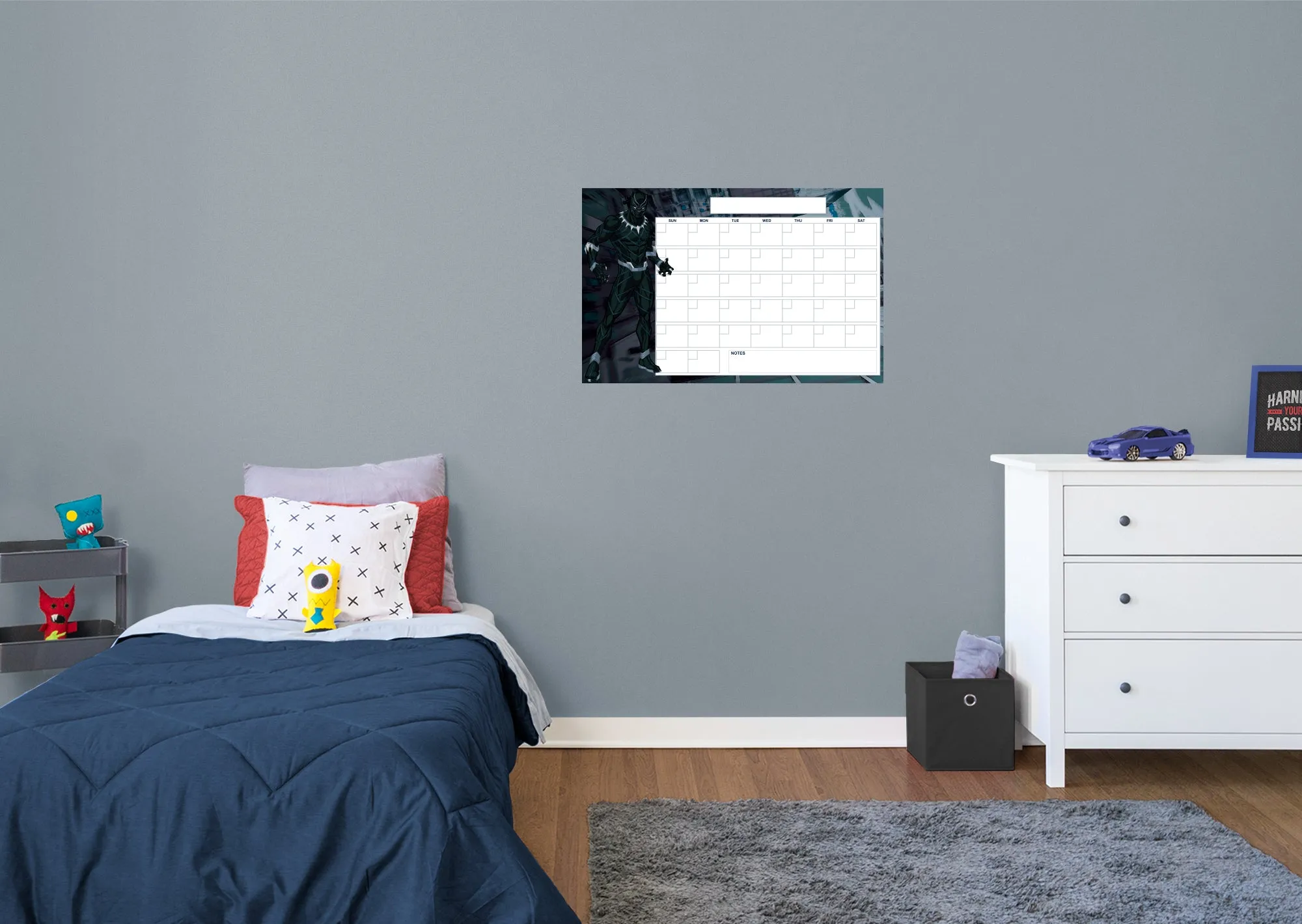 Avengers: BLACK PANTHER Blank Calendar Dry Erase        - Officially Licensed Marvel Removable     Adhesive Decal