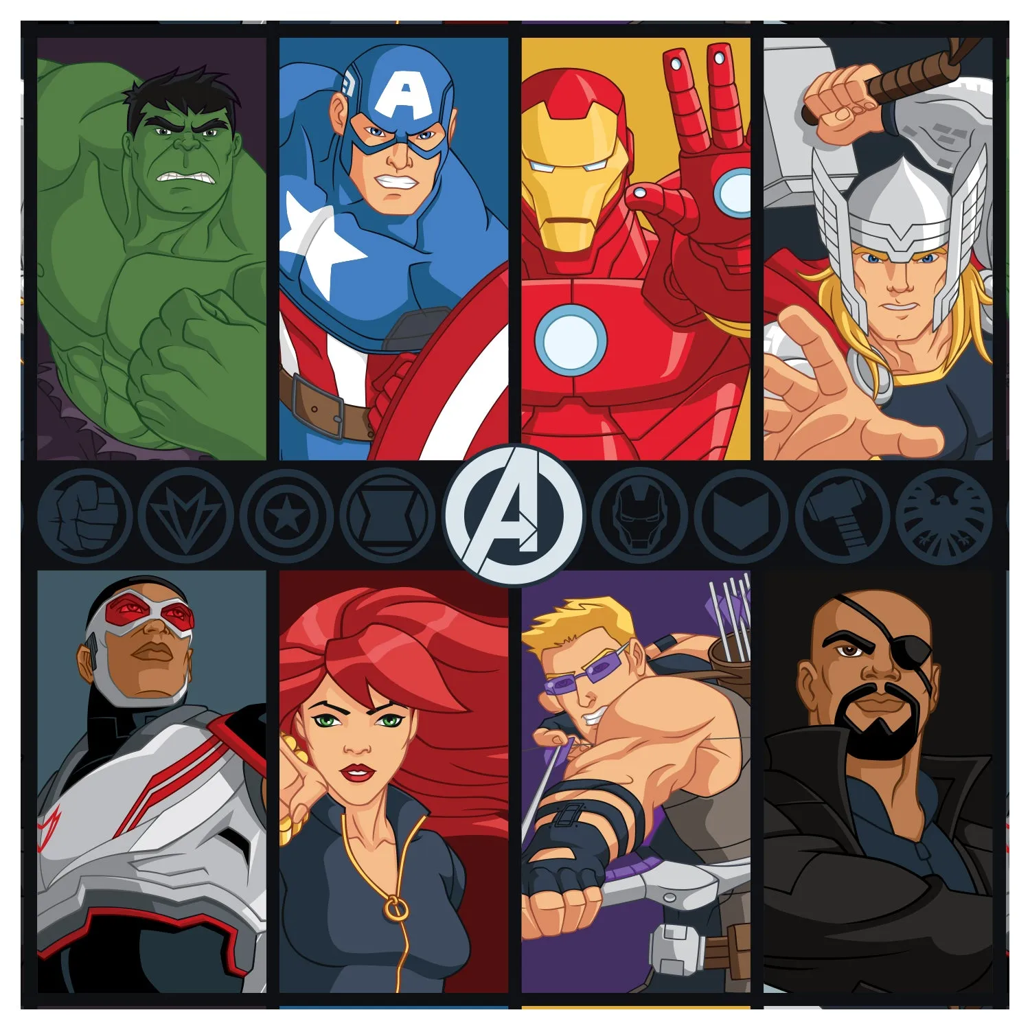 Avengers:  Tile        - Officially Licensed Marvel  Peel & Stick Wallpaper