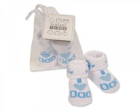 Baby Boys Socks in Mesh Bag - I Love Dad (BW-61-2211)