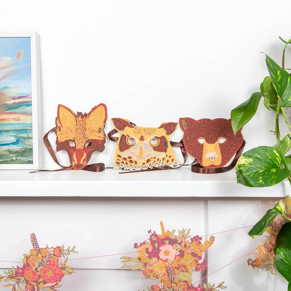 Bear Mask Greetings Card by East End Press