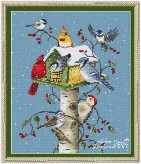 Bird Feast - PDF Cross Stitch Pattern
