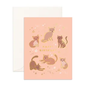 Birthday Cats Greeting Card