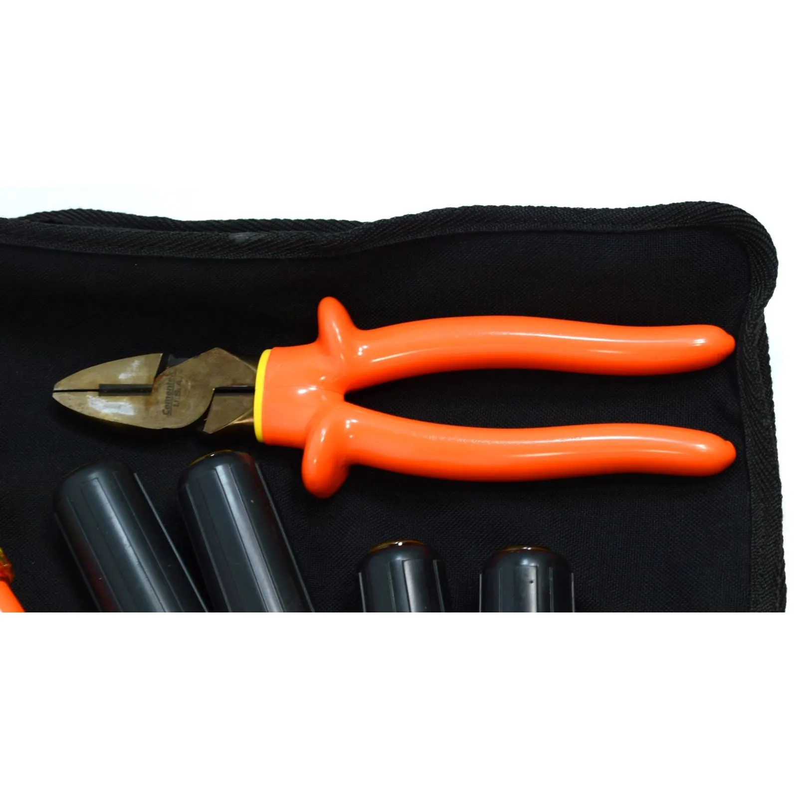 Briefly Used CEMENTEX INSULATED TOOL SET of 16 Electrician Tools in CANVAS BAG!