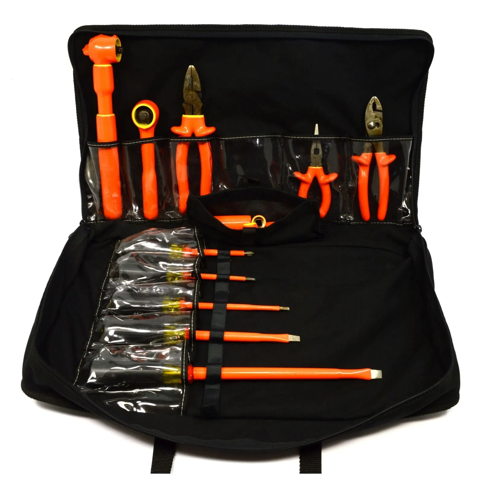 Briefly Used CEMENTEX INSULATED TOOL SET of 16 Electrician Tools in CANVAS BAG!