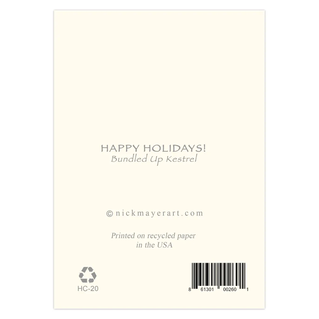Bundled Up Kestrel Holiday Cards