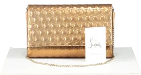 Christian Louboutin Metallic Copper Imprinted Crossbody / Clutch Bag