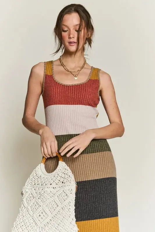 Color Block Casusal Dress