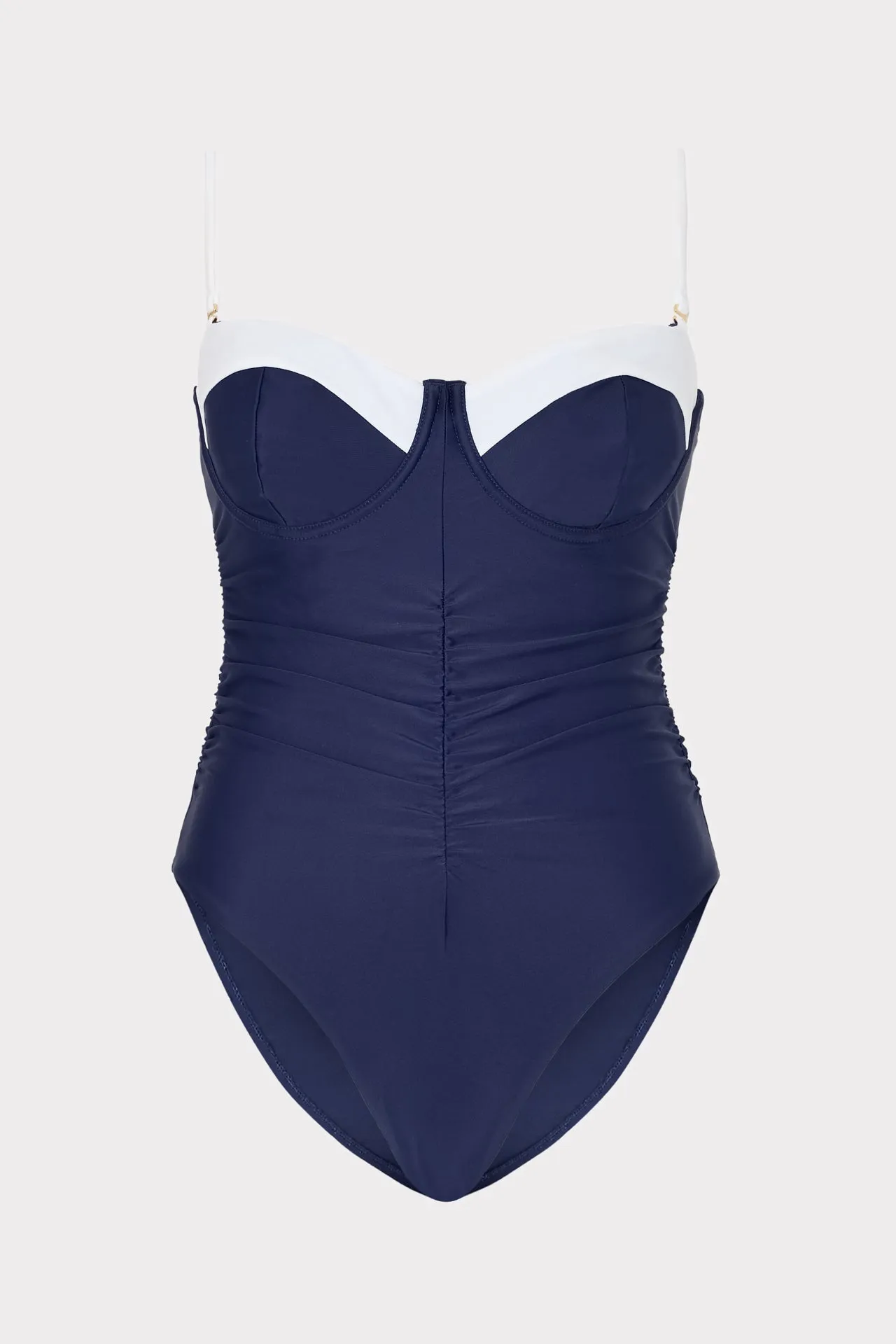 Color Block Ruched One Piece