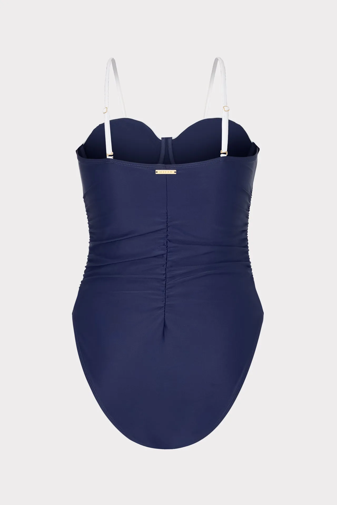 Color Block Ruched One Piece