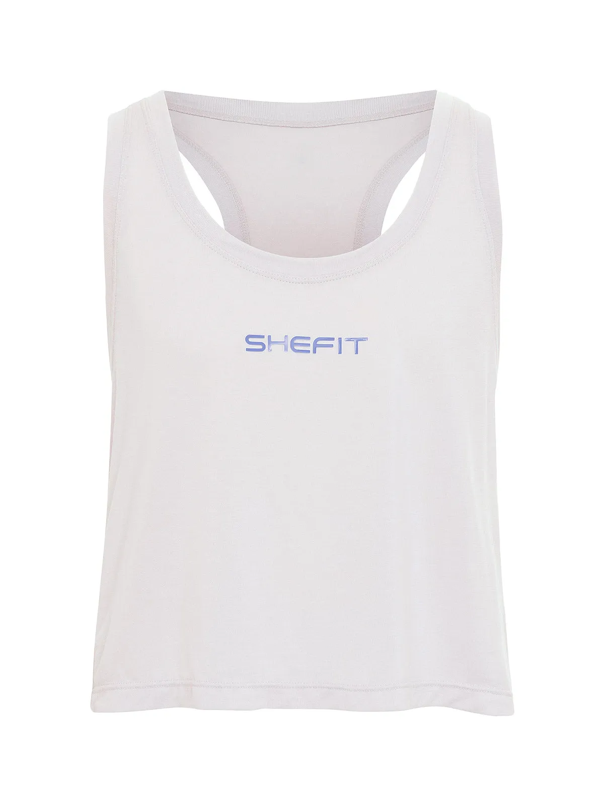 Crop Tank - White Lavender