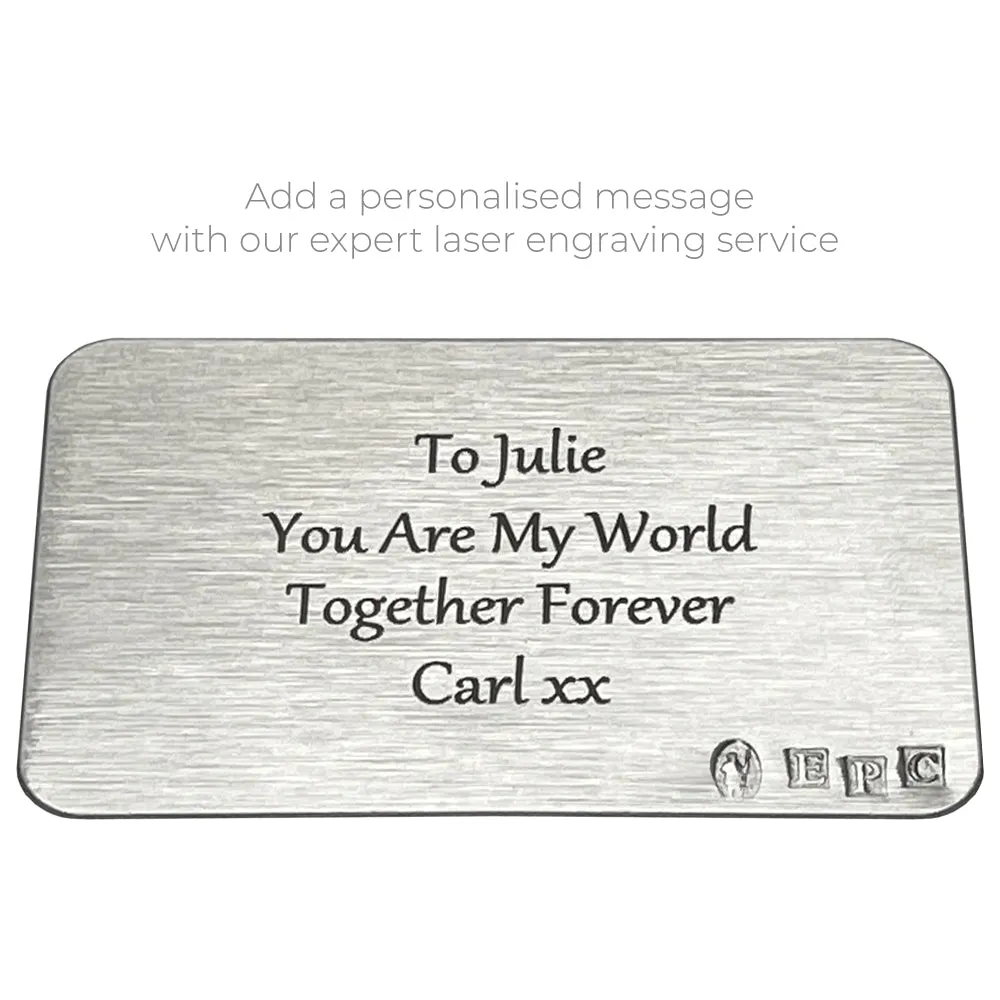 Dad Sentimental Metal Wallet or Purse Keepsake Card Gift - Gift Set From Son Daughter Step-Son Step-Daughter for Men