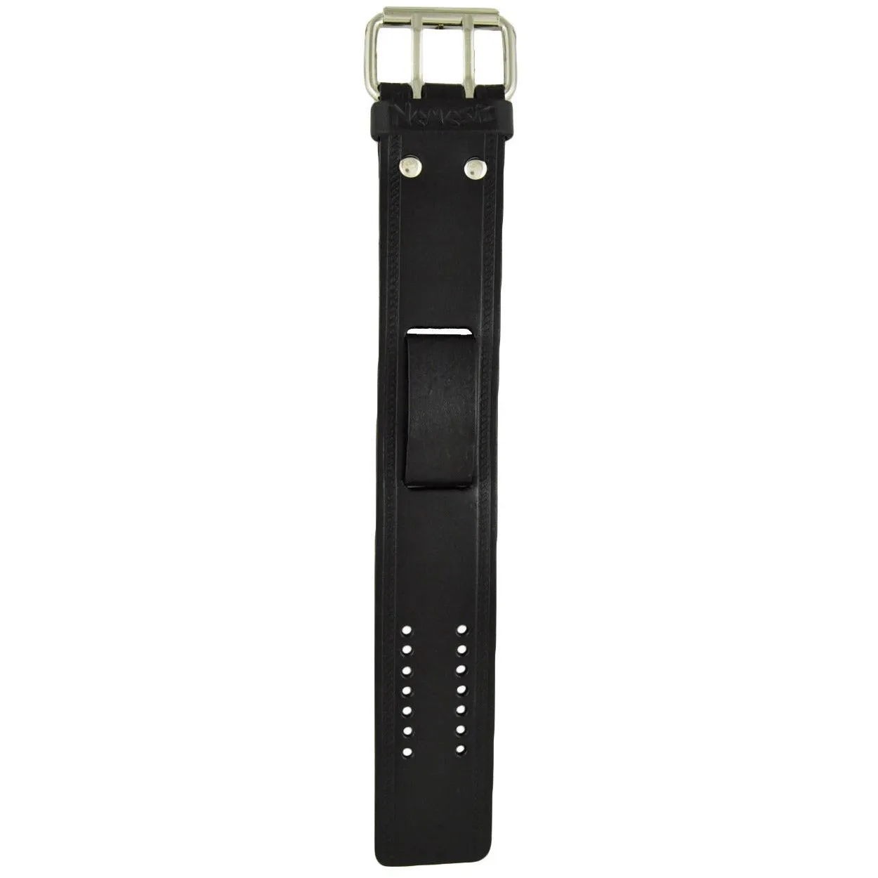 Embossed Black Leather Cuff