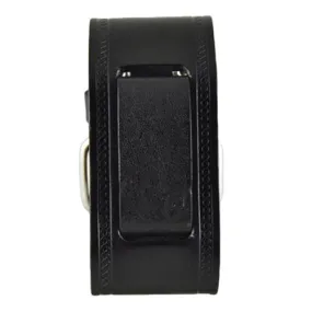 Embossed Black Leather Cuff