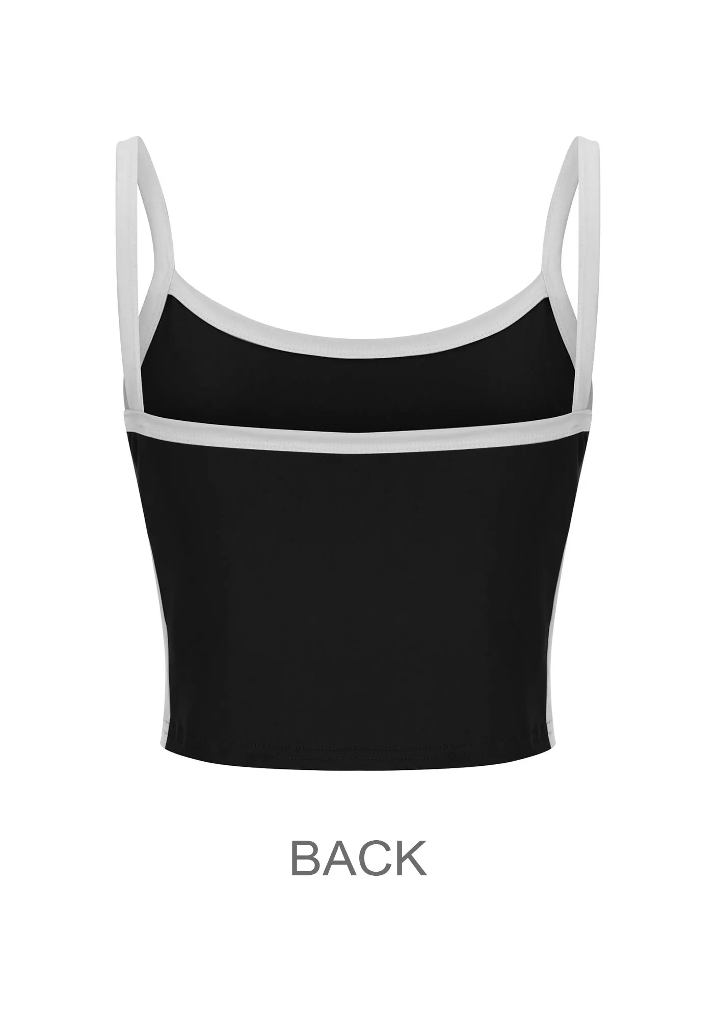 England Y2K Color Block Crop Cami Top Cherrykitten