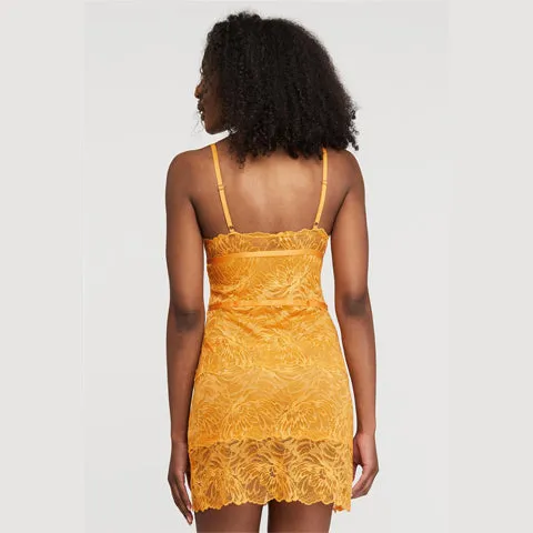 Fleur't All Lace Slip & Panty Set Mango Sorbet