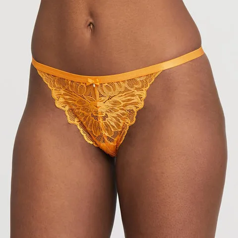 Fleur't All Lace Slip & Panty Set Mango Sorbet