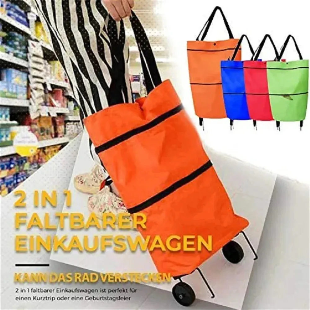 Foldable Shopping Cart with Wheels