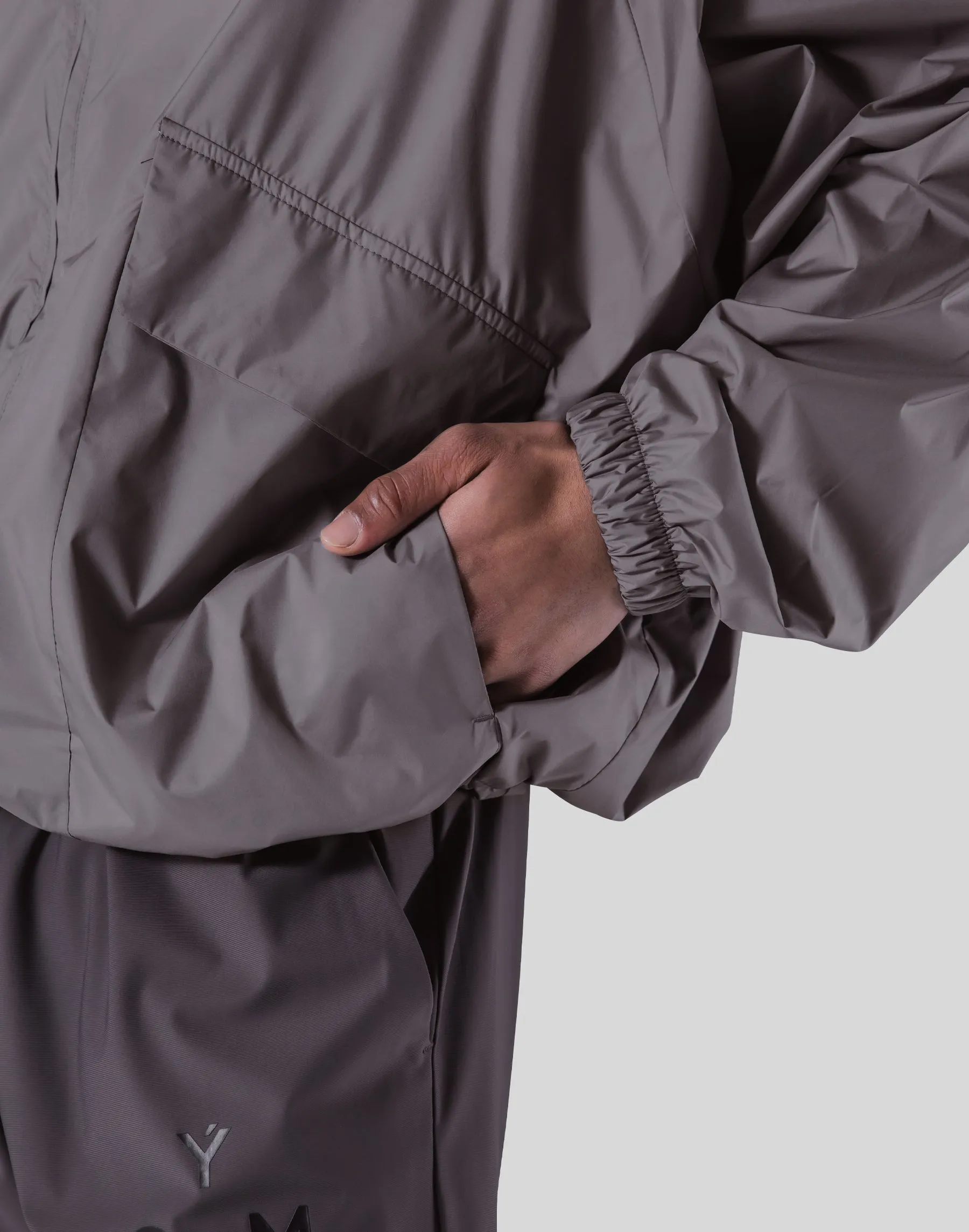 GÝM Nylon Zip Up Jacket - Grey
