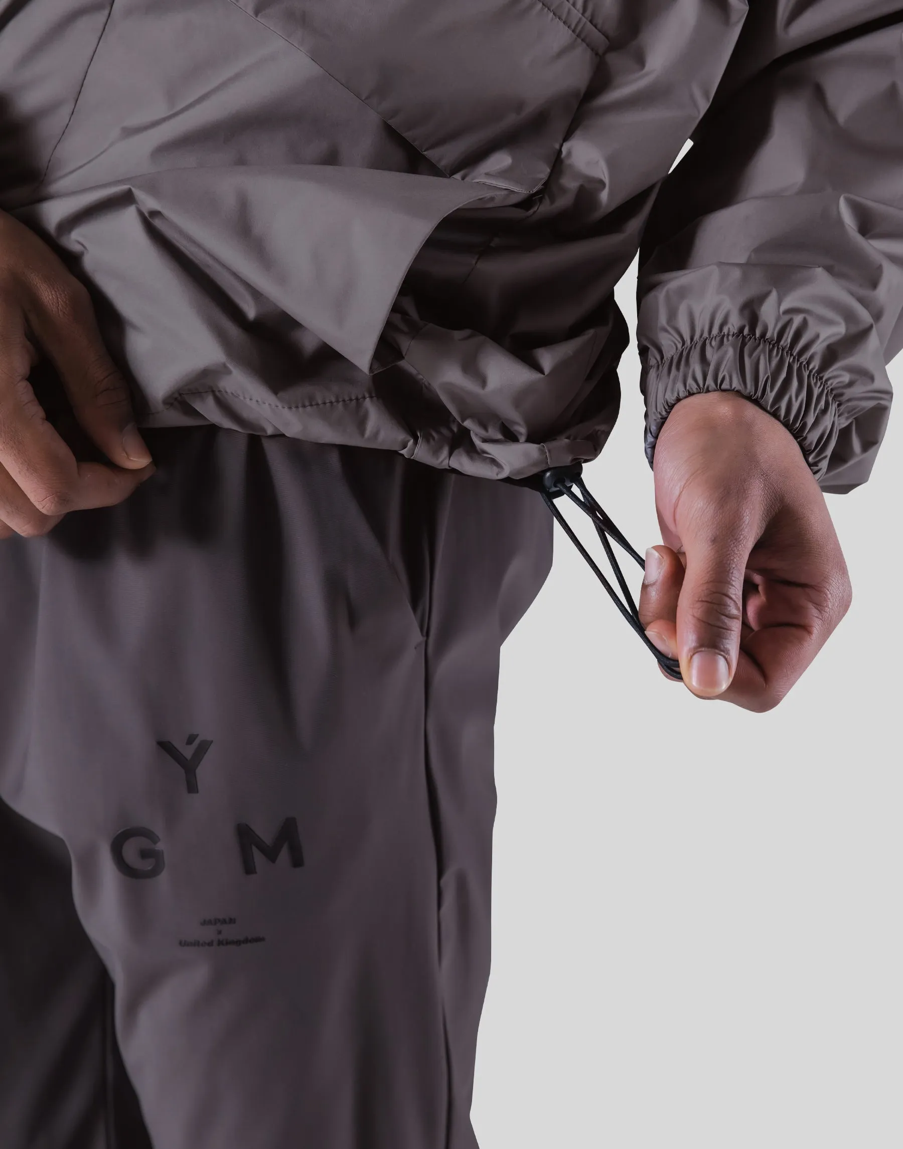 GÝM Nylon Zip Up Jacket - Grey