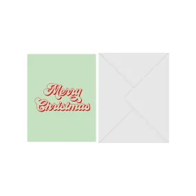 Greeting card, "Merry Christmas" with envelope