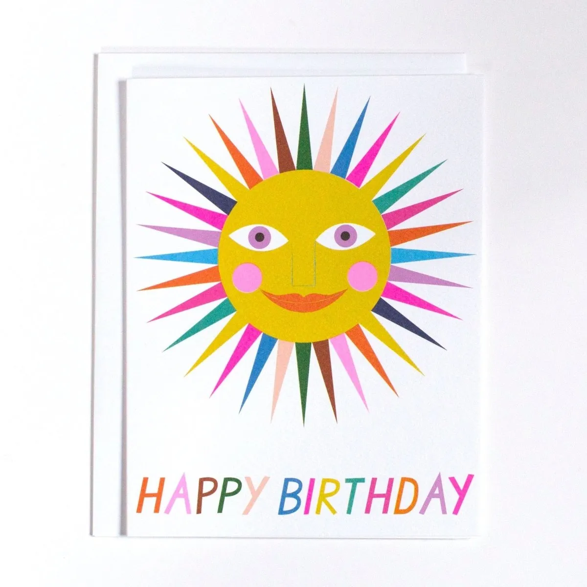 Happy Birthday Rainbow Sun Card
