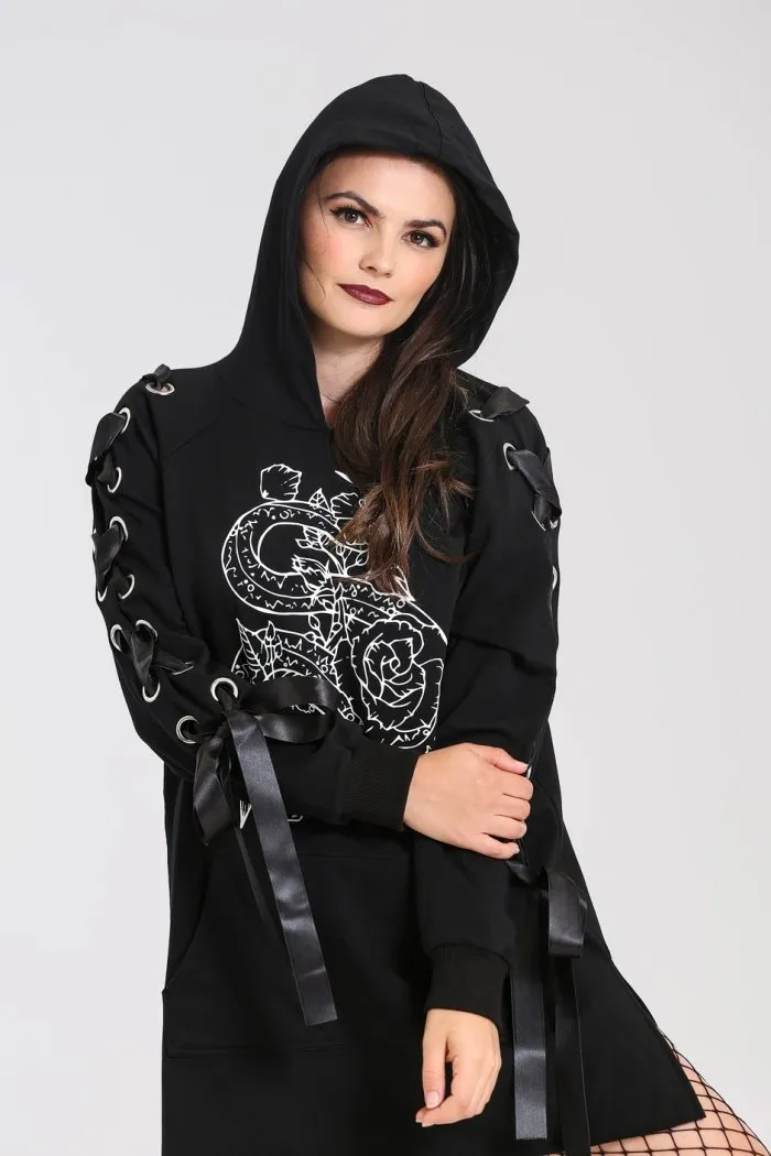 Hell Bunny Medusa Oversized Hoodie Dress from the Loungewear Collection