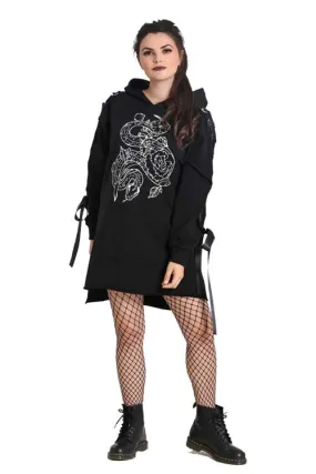 Hell Bunny Medusa Oversized Hoodie Dress from the Loungewear Collection