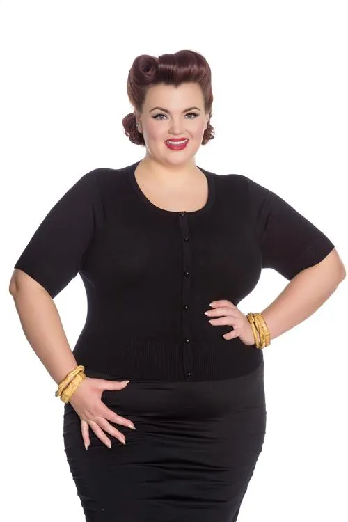 Hell Bunny Wendi Cardigan in Black