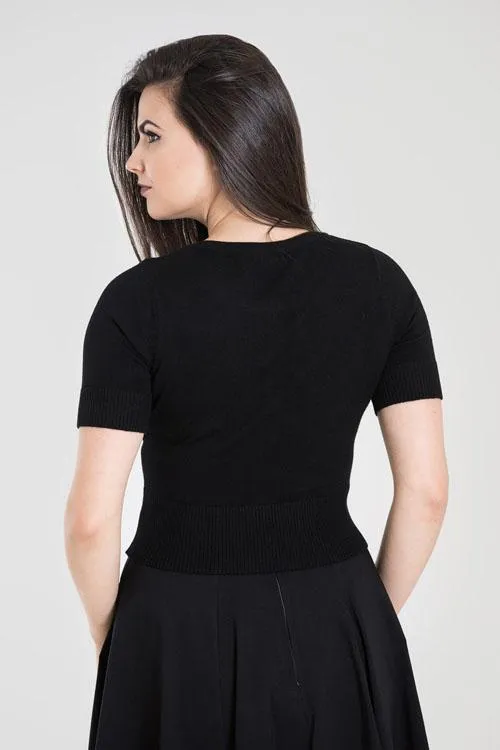 Hell Bunny Wendi Cardigan in Black