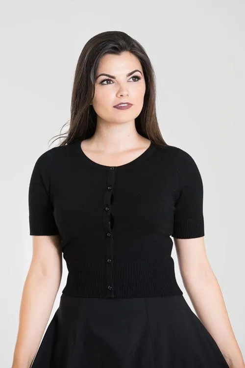 Hell Bunny Wendi Cardigan in Black