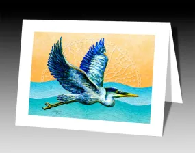 Heron in Flight Notecard